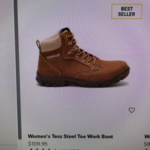 Caterpillar Women's Tan Tess Steel Toe Boot